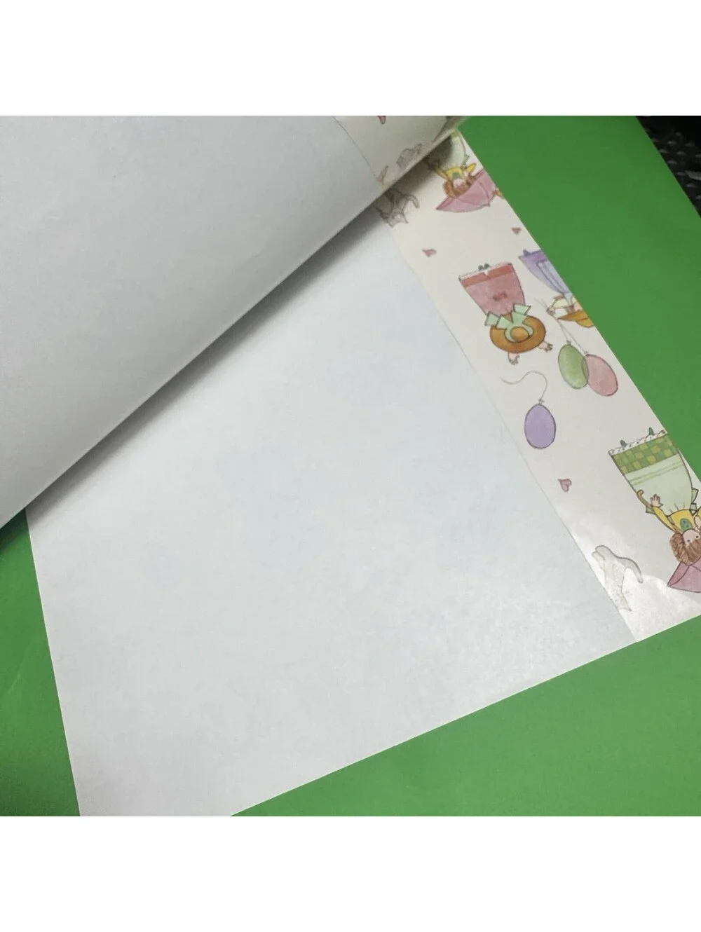 Vtg. Wrapping Paper Girls Cats Balloons Beck Design Scrapbook Craft 1.5 Sheets